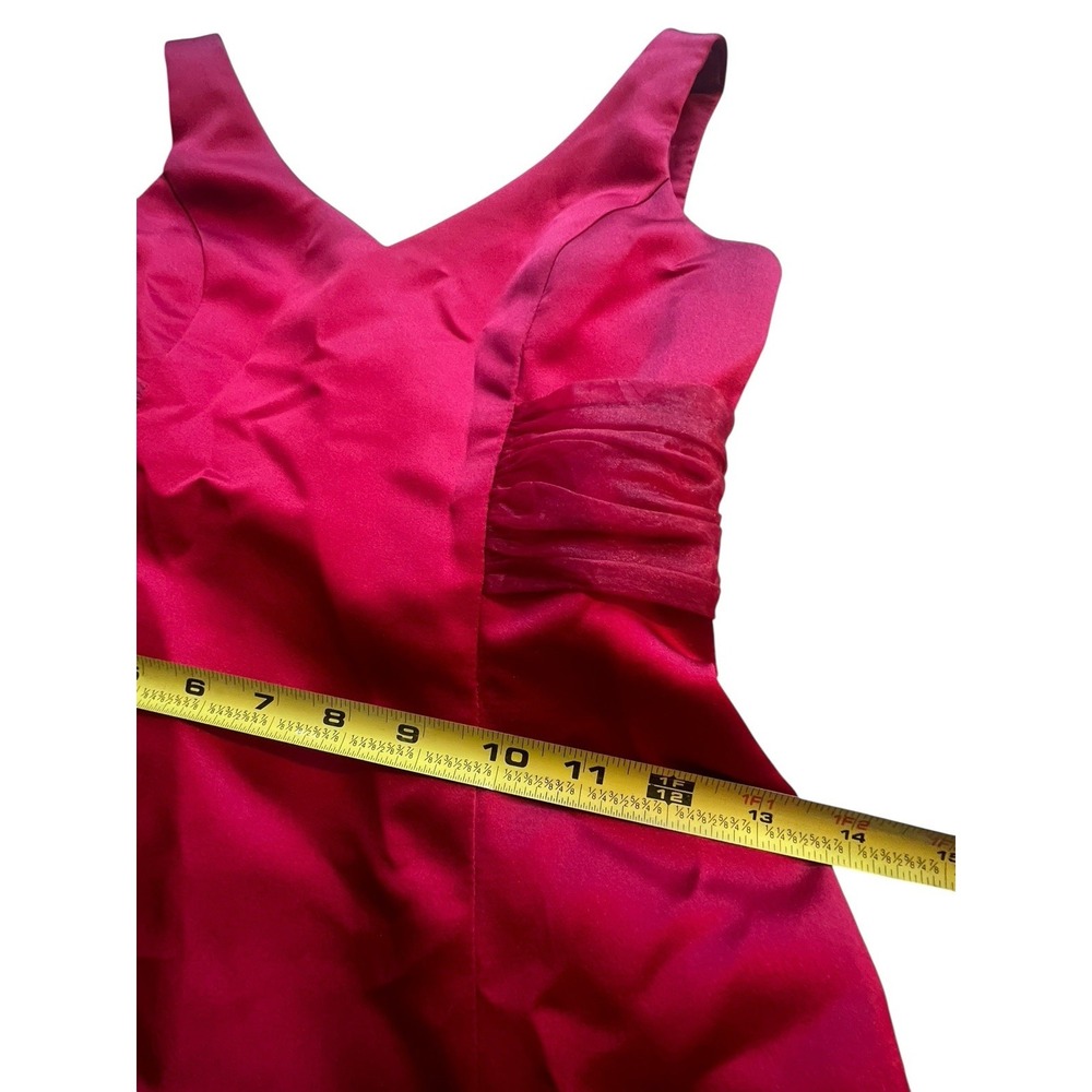 Davids Bridal Red Gown Sleeveless‎ Flower girl Child Kid Size 10 JB2532 Junior - Picture 6 of 12